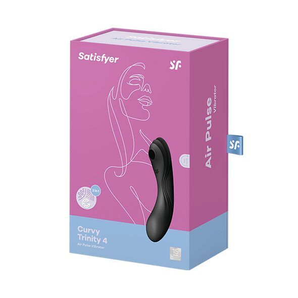 Вакуумный стимулятор с вибрацией Satisfyer Curvy Trinity 4 Black SO6119 фото