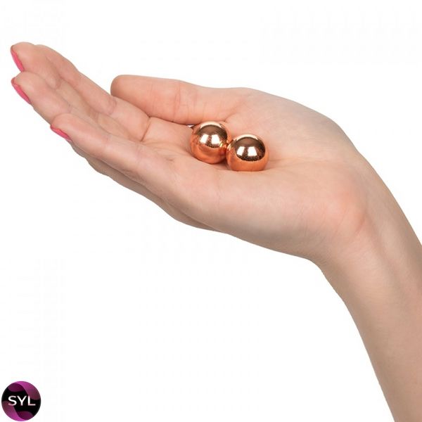 Вагінальні кульки CalExotics Climax Weighted Kegel Balls Nickel-Free - Rose Gold CE13477 SafeYourLove