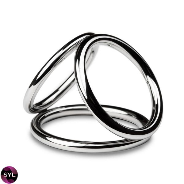 Потрійне ерекційне кільце Sinner Gear Unbendable – Triad Chamber Metal Cock and Ball Ring – Large SO4617 SafeYourLove