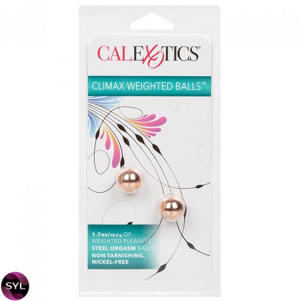 Вагінальні кульки CalExotics Climax Weighted Kegel Balls Nickel-Free - Rose Gold CE13477 SafeYourLove