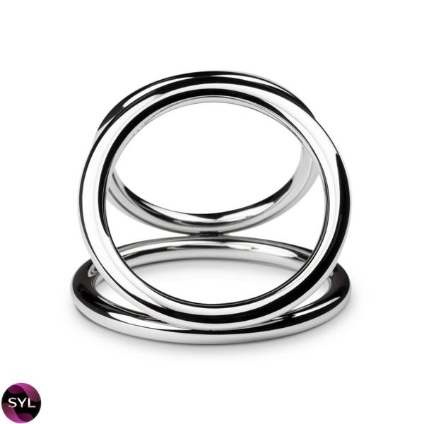 Потрійне ерекційне кільце Sinner Gear Unbendable – Triad Chamber Metal Cock and Ball Ring – Large SO4617 SafeYourLove