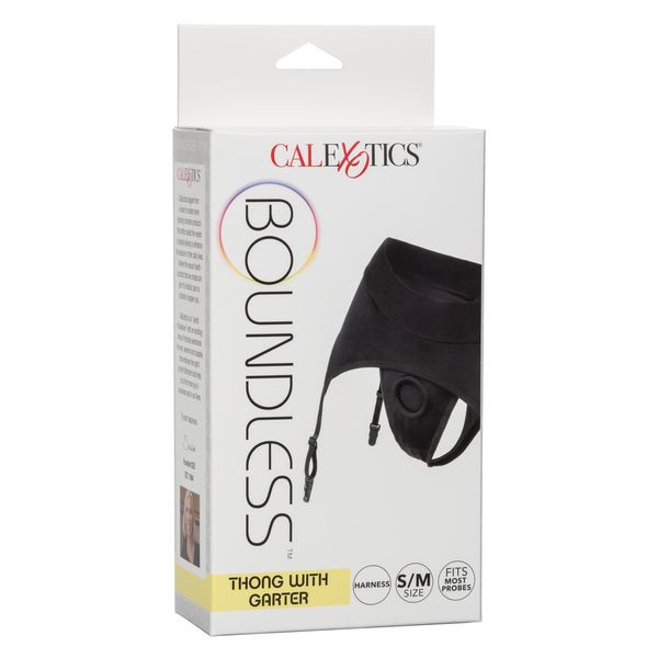 Трусики для страпона с высоким поясом California Exotics Boundless Thong with Garter S/M CE14237 SafeYourLove