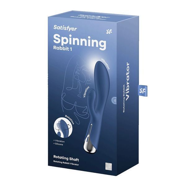 Синий вибратор-кролик Satisfyer Spinning Rabbit 1 SX0562 фото
