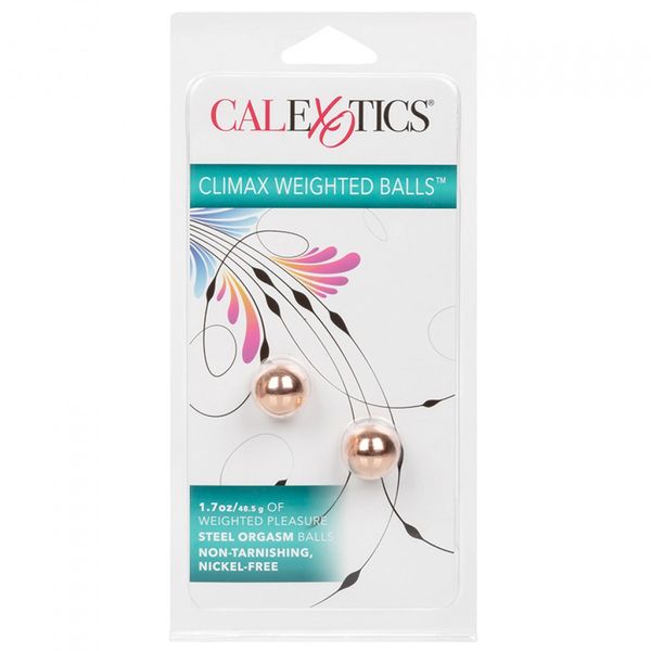 Вагинальные шарики CalExotics Climax Weighted Kegel Balls Nickel-Free - Rose Gold CE13477 фото