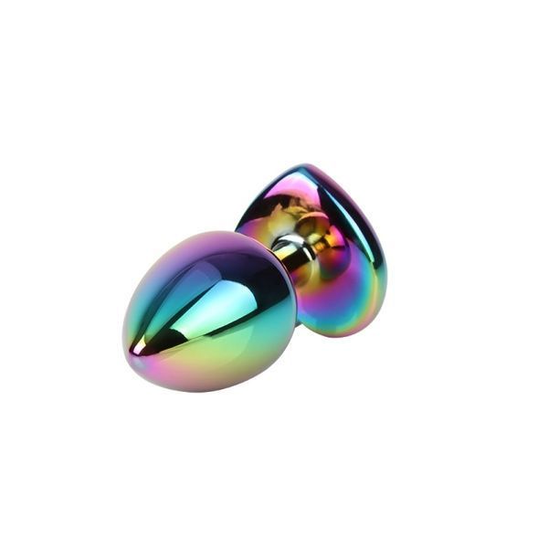 Butt plug multi-colored metal with heart-shaped stone Matrix Mont Chisa