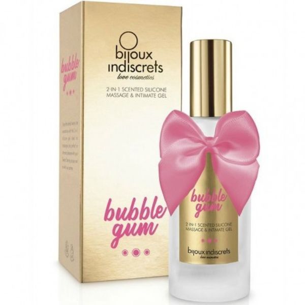Масажний гель-лубрикант 2 в 1 на силіконовій основі Bijoux Bubblegum з ароматом жуйки, 100 мл B0317 SafeYourLove