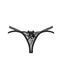 Трусики-стринги Obsessive Blomentis thong, кружевные, боковинки &mdash; двойные полоски, размер XS SX1036 фото 4