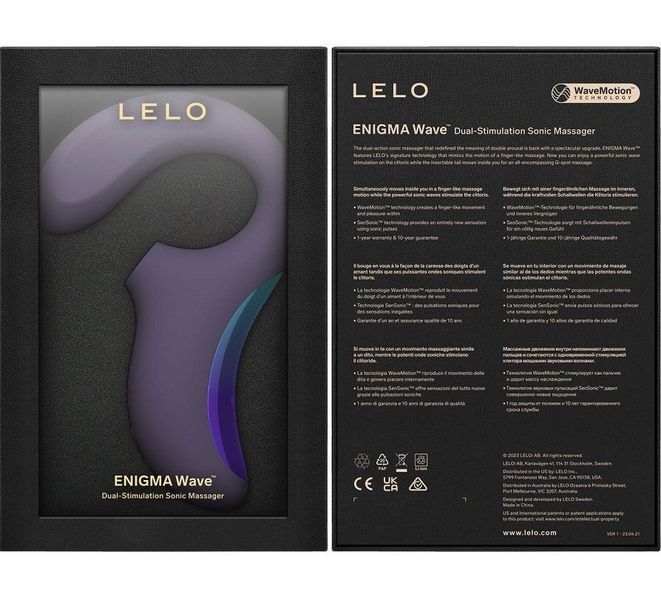 Клиторально-влагалищный звуковой стимулятор LELO Enigma WAVE Cyber ​​, 3 типа стимуляции SX0686 фото