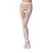 Erotic bodystocking tights Passion S007, beautiful fishnet tights with cut out, color White