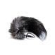 Metal anal plug Alive Black And White Fox Tail L, diameter 3.9 cm