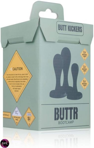 Набір анальних пробок BUTTR Butt Kickers Butt Plug Training Set, Черный 810396 SafeYourLove