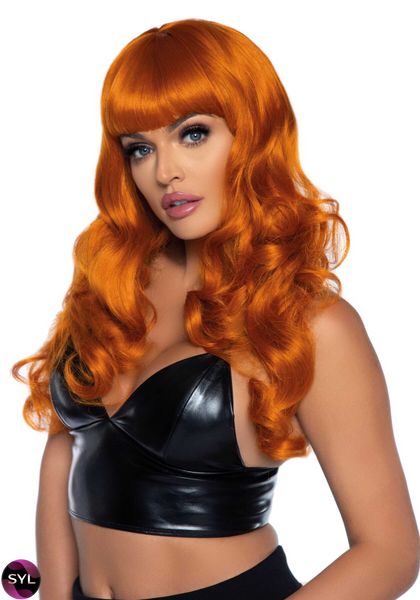 Leg Avenue Misfit Long Wavy Wig Ginger SO8012 SafeYourLove