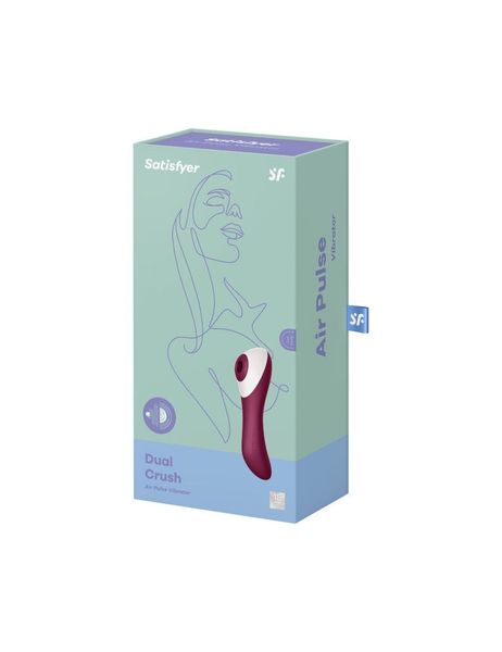 Вакуумный стимулятор с вибрацией Satisfyer Dual Crush Wine Red SO6088 фото