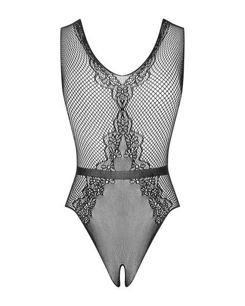Mesh bodystocking with access Obsessive B115 teddy, black, S/M/L