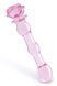 Стеклянный фаллоимитатор Dream Toys Glaze Glass в форме бутона розы с бусинами, розовый DT22123 фото 1