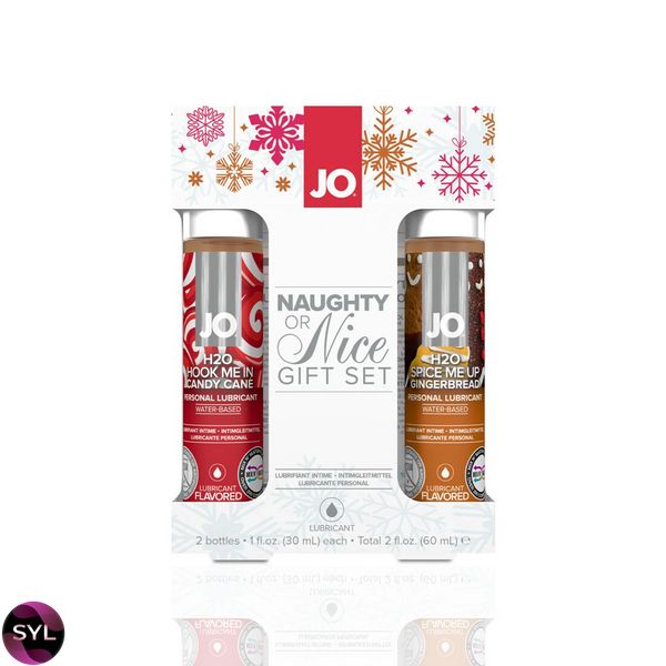 Набір лубрикантів System JO Naughty or Nice Gift Set – Candy Cane & Gingerbread (2×30 мл) SO6163 SafeYourLove