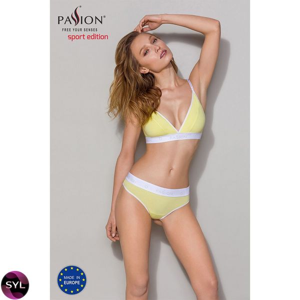 Спортивний топ з подвійними бретелями Passion PS007 TOP yellow SO4277 SafeYourLove