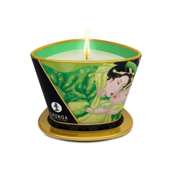 Świeca do masażu Shunga Massage Candle – Egzotyczna zielona herbata (170 ml) z afrodyzjakami