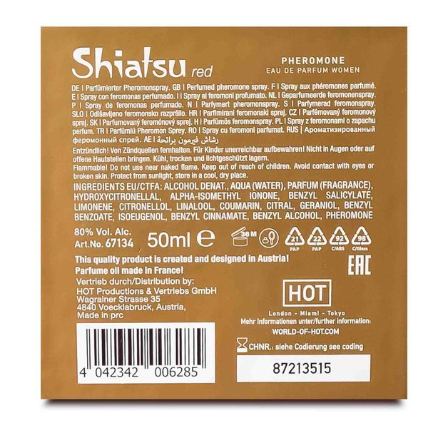 SHIATSU Pheromone Fragrance women red 50 ml