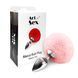 Металевий анальний затор М Art of Sex - Metal Butt plug Rabbit Tail, Ніжно-рожевий SO6692 фото 3 Safeyourlove
