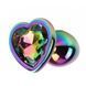 Anal plug multi-colored metal with heart-shaped stone Matrix Mont Chisa