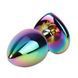 Anal plug multi-colored metal with heart-shaped stone Matrix Mont Chisa