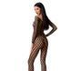 Bodystocking with large mesh Passion BS077, color Black