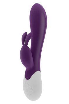 Фиолетовый вибратор-кролик S Pleasures Premium Corabi Rabbit, ушки для клитора, 16 режимов, нагрев SX1616 фото