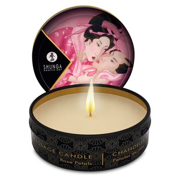 Масажна свічка Shunga Mini Massage Candle – Rose Petals (30 мл) з афродизіаками SO2516 SafeYourLove