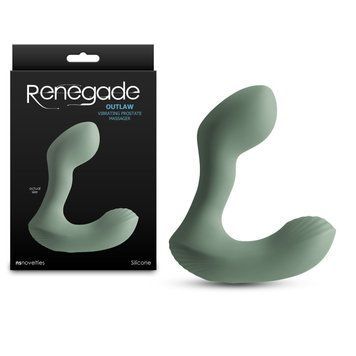 NS Novelties Renegade Outlaw prostate massager green, 12 cm, Green