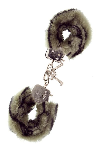 Наручники METAL HANDCUFF WITH PLUSH, ZEBRA, Черно-белый T160029 SafeYourLove