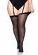 Leg Avenue Sheer Stockings, Black, Plus size