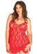 Пеньюар Leg Avenue Rose Lace Flair Chemise Red Plus Size SO9103 фото