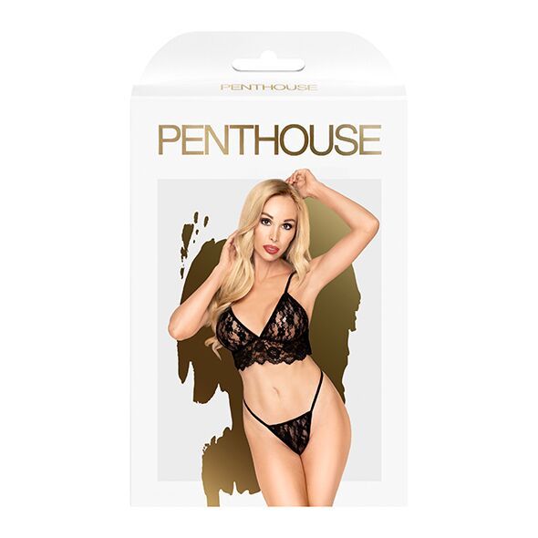 Комплект бралет та стрінги Penthouse - Double Spice Black SO5244 SafeYourLove