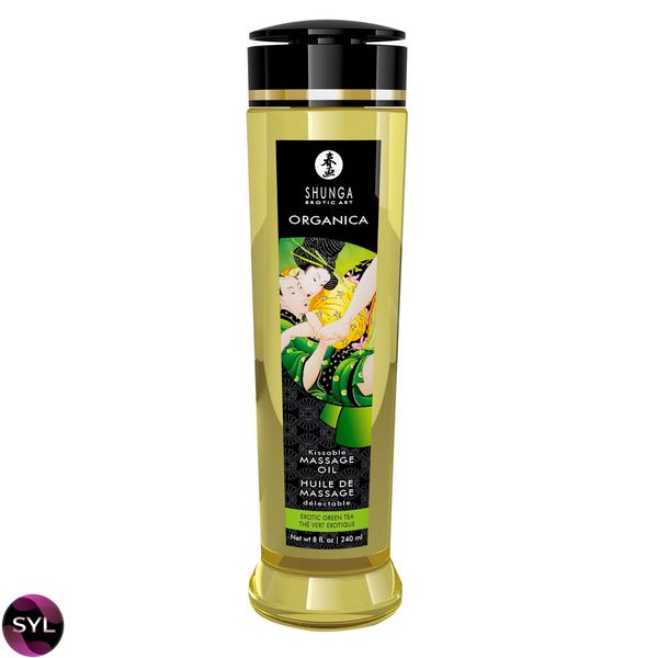 Органічна масажна олія Shunga ORGANICA – Exotic green tea (240 мл) з вітаміном Е SO3936 SafeYourLove