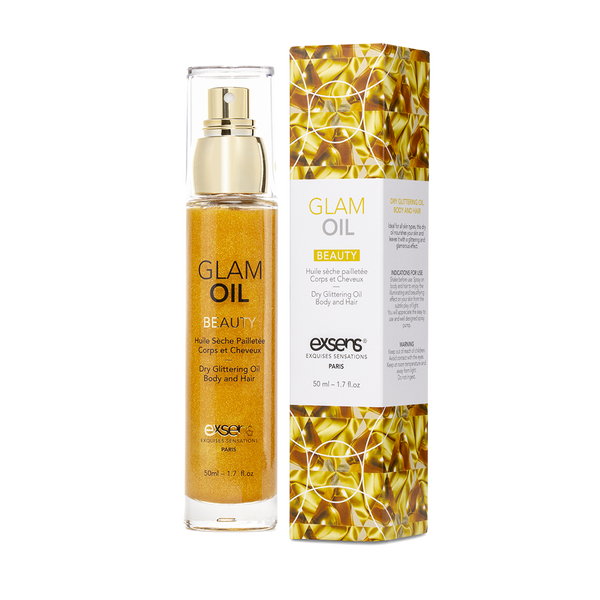 Olejek do ciała nabłyszczający EXSENS Glam Oil 50ml z olejkiem migdałowym, bez parabenów i fenoksyetanolu