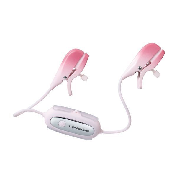 Lovense Gemini Smart Breast Vibrator, Nipple Compression Adjustment, Wearable