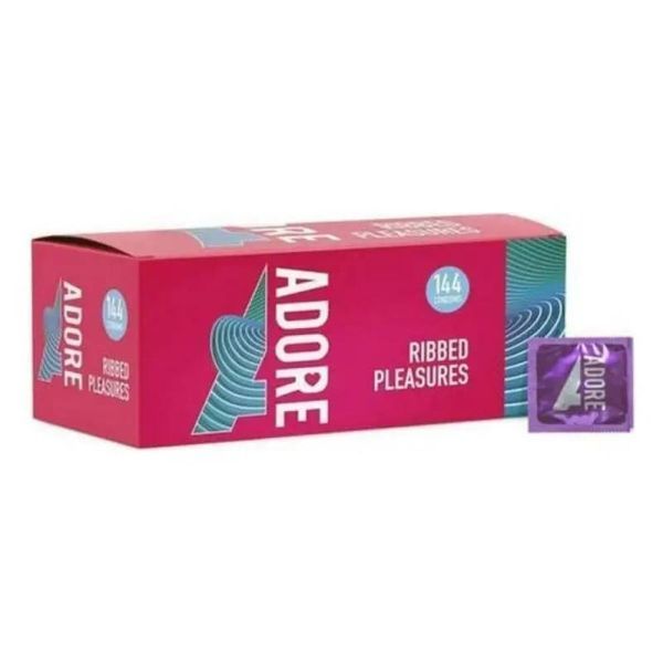 Pasante Adore Ribbed Pleasure super-strong condom 52 mm (price for 1 pc.)
