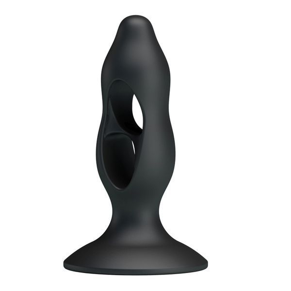 Анальний корок з отворами Baile Fabulous Silicone Butt Plug чорний 03309 /LKS203 SafeYourLove