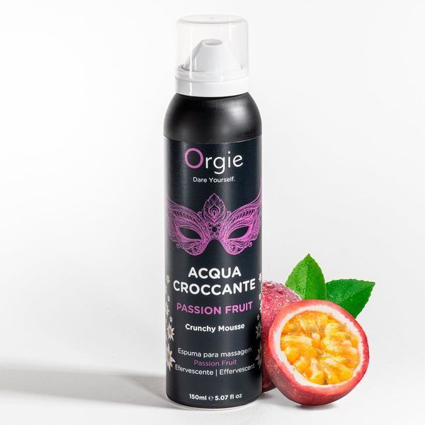 Massage foam Orgie - Acqua Croccante Passion Fruit (150 ml), bursting bubble effect