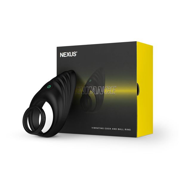 Ерекційне віброкільце Nexus Enhance Vibrating Cock and Ball Ring, подвійне SO6639 SafeYourLove