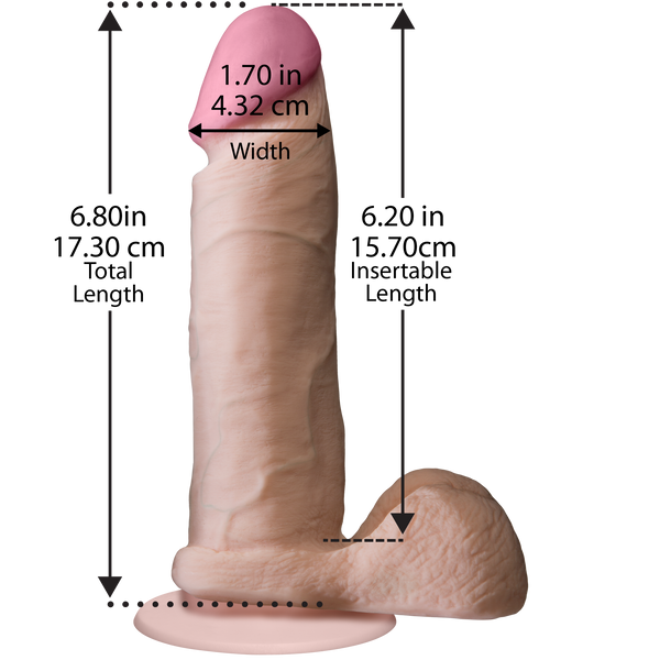 Фалоімітатор Doc Johnson The Realistic Cock 6 inch White – ULTRASKYN, Vack-U-Lock, діаметр 4,3 см SO1550 SafeYourLove