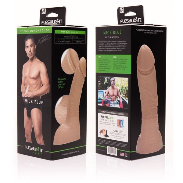 Fleshlight Guys dildo: Mick Blue Dildo, after a mold of the penis