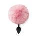 Силіконова анальна пробка М Art of Sex - Silicone Bunny Tails Butt plug, діаметр 3,5 см, колір Pink SO6693 фото 2 Safeyourlove