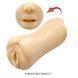 Double-sided realistic masturbator, vagina-mouth, flesh-colored