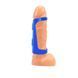 Cock ring Chisa Get Lock Double Girth Cages with two fastenings, blue