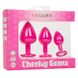 Набор анальных пробок Cheeky Gems 3 размера, розовые CE14654-2 фото 3