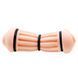 Crazy Bull double-sided mouth and vagina masturbator, realistic, with rings, 17.5 cm