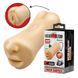 Double-sided realistic masturbator, vagina-mouth, flesh-colored