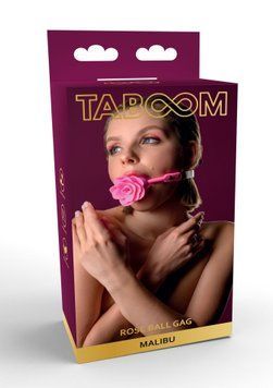 Silicone Rose Gag Taboom Malibu Rose Ball Gag, Pink
